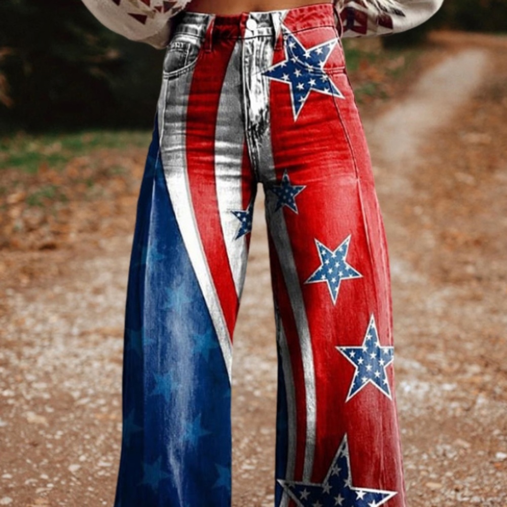 Rodeo Stars and Stripes Wide Leg Pants